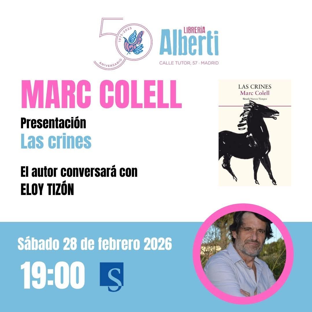 👉 Este sábado 28, a las 19 h en <a href="/LibreriaAlberti/">Librería Alberti</a>, tendré el placer de acompañar a <a href="/MarcColell5/">Marc Colell</a> en la presentación de «Las crines» (<a href="/edicionesiruela/">Siruela</a>). Novela de aparente sencillez, que –tal vez– oculte algún secreto en su interior. 
«El campo. Argentina. Y una llave».