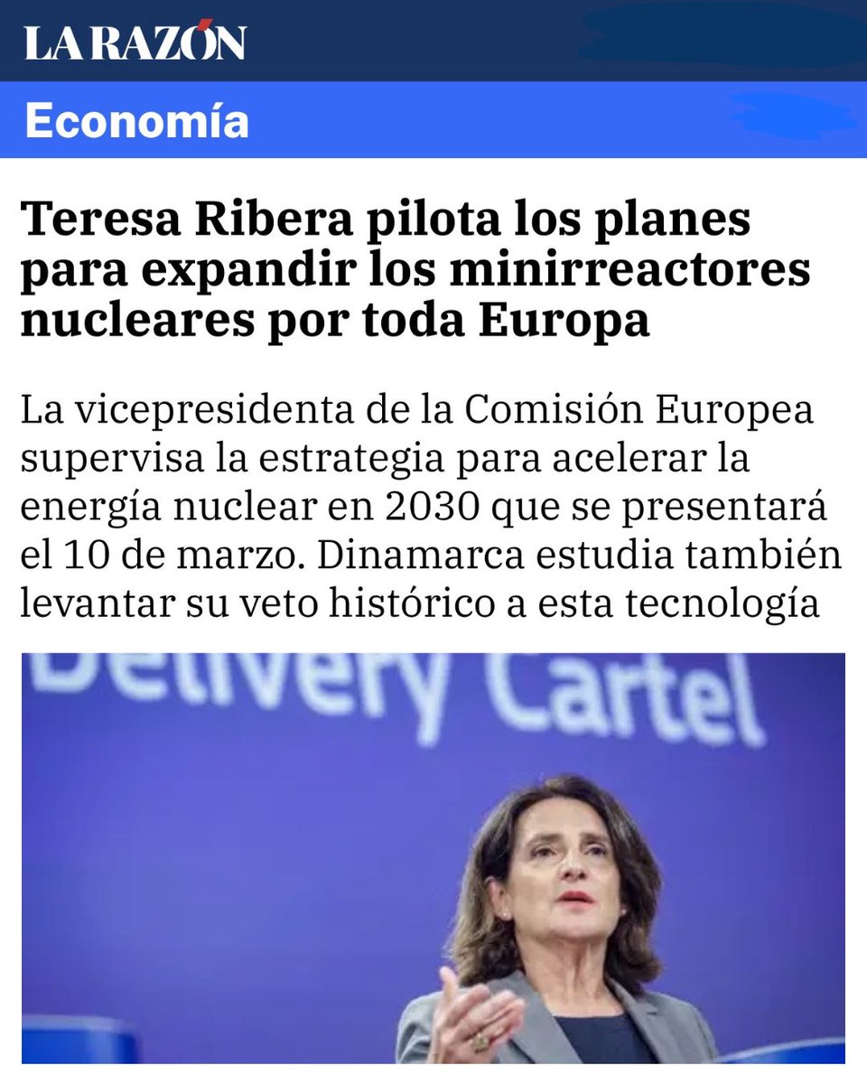 La artífice del cierre nuclear en España cuando era ministra de Transición Ecológica.
larazon.es/economia/teres…