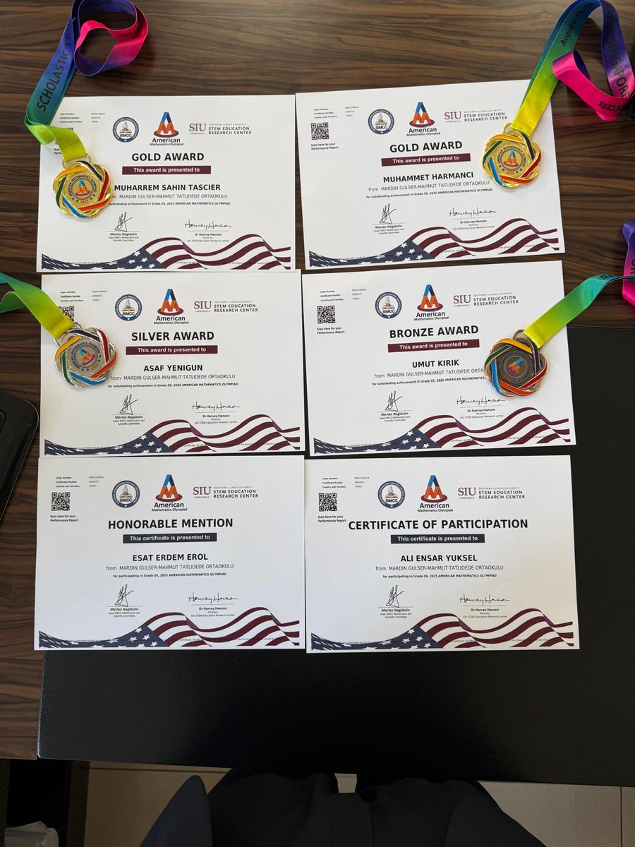 Amerikan Matematik Olimpiyatı;  (AMC) Türkiyede 10000 kişin katılım sağladığı olimpiyatta okulumuz 2 altın,1 gümüş ve 1 bronz madalya ile 1 mansiyon ödülü kazandı.<a href="/mardinvali/">Mardin Vali</a> <a href="/Artuklukymkm/">T.C. Artuklu Kaymakamlığı</a> <a href="/mardinilmem/">Mardin İl Millî Eğitim Müdürlüğü</a> <a href="/artukluilcemem/">Artuklu İlçe Milli Eğitim Müdürlüğü</a> <a href="/mehmeteminduya1/">Mehmet Emin DUYAN</a>