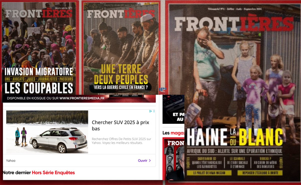 Bonjour <a href="/YahooNews/">Yahoo News</a> <a href="/YahooSportFR/">Yahoo Sport France</a> <a href="/Yahoo_France/">Yahoo France</a> !

Votre pub atterrit à votre insu sur Frontières. Regardez ces unes, cette ligne éditoriale. 
Est-ce que vous estimez qu'il s'agit d'un placement qui garantit votre #BrandSafety ?
Vous pouvez l'ajouter à votre liste d'exclusion.