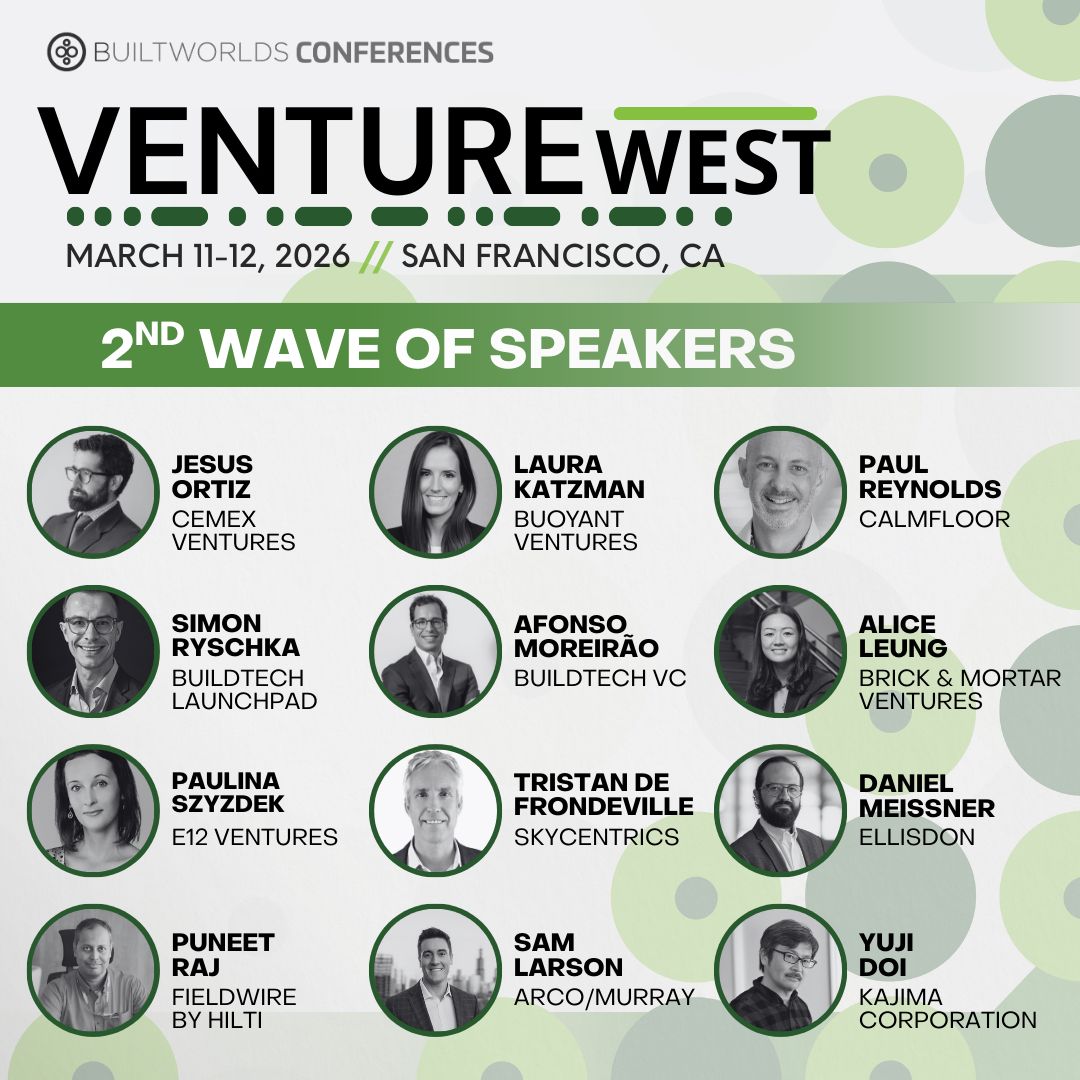 CemexVentures's tweet image. Where is ConTech capital moving in 2026? 🤔

On March 11–12 in San Francisco, Venture West by @builtworlds brings the ecosystem together.

Jesus Ortiz, Head of @CemexVentures , joins the conversation on AI, deployment &amp;amp; scale.

See you in SF. 🌉
#VentureWest #ConTech #VC