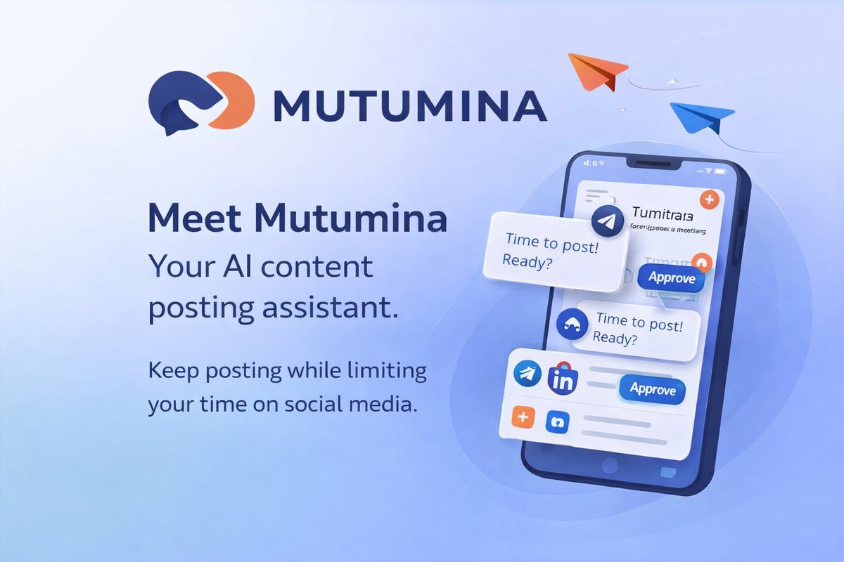 SunnyInspired's tweet photo. I'm building Mutumina, an automation tool to help post content across social platform. The goal is to use telegram to post once and deliver everywhere. https://t.co/Aa6nJjQHCN