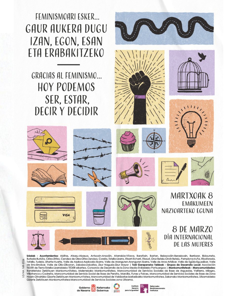 korellakoerbia's tweet image. 🟣✊Gracias al feminismo... hoy podemos ser, estar, decir y decidir.
📅♀ 8 de Marzo: Día Internacional de las Mujeres
#8Marzo #Igualdad #Corella #Navarra