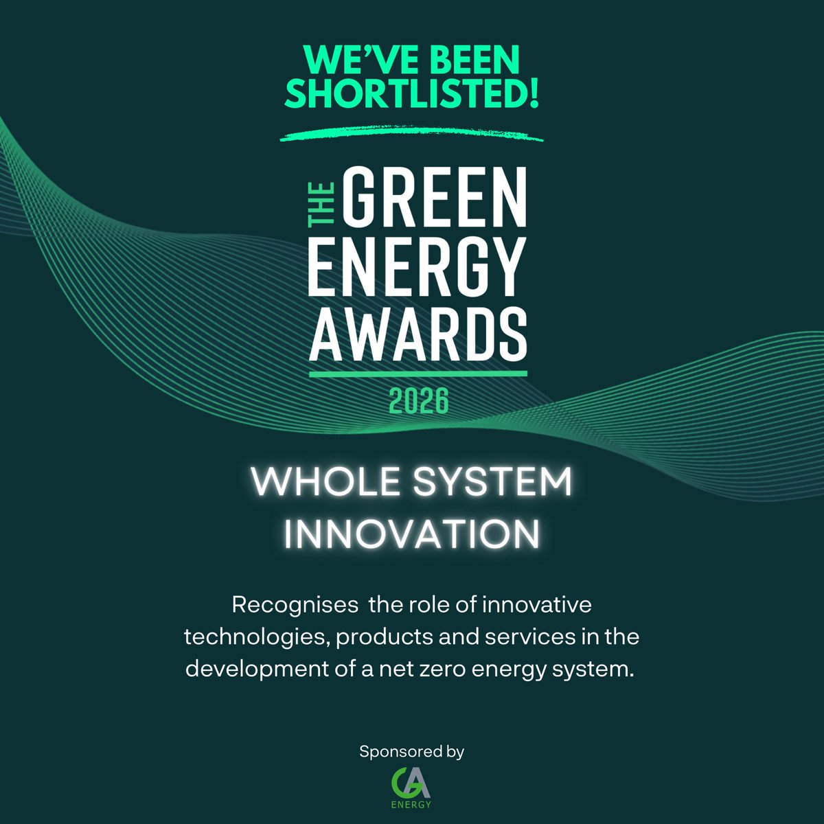 Wunderhausltd's tweet photo. We’re proud to share that Wunderhaus Ltd. has been shortlisted for the 2026 The Green Energy Awards in the category “Whole System Innovation.”

This recognition recognises the role of innovative technologies, products and services in the development of a net zero energy system. https://t.co/UqGmMgqLvM