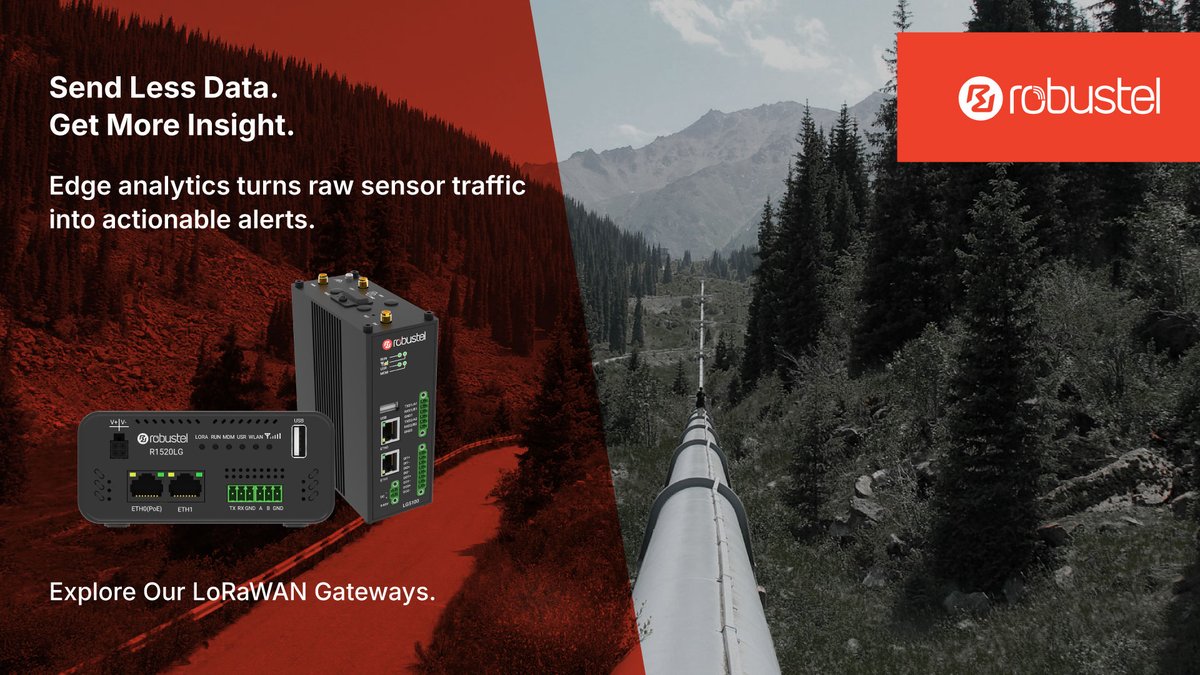 Robustel's tweet photo. Is your #IoTNetwork sending "data" or just "expensive noise"?💸
The Robustel #LoRaWAN gateways turn the gateway into a local analyst: 
●Smart Summaries.
●Instant Alarms.
●Cost Collapse.
Optimize your data flow: https://t.co/XmBkoBlnsb 

#EdgeAnalytics #Robustel https://t.co/SnJ6ks9Hiu