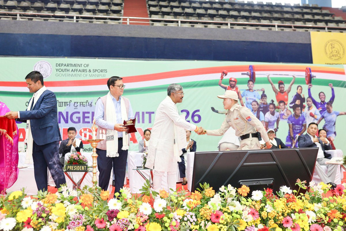 Honoured to attend and chair the celebration of Shannaroishingee Numit 2026 – “Players’ Day” as the Chief Guest at the Indoor Stadium, Khuman Lampak Sports Complex. The programme was beautifully organised by the Department of Youth Affairs and Sports, Government of Manipur.

This