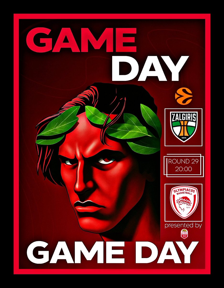 🔴⚪ 𝗢𝗳𝗳 𝘁𝗼 𝗞𝗮𝘂𝗻𝗮𝘀 ✈️
💥 𝝡𝝴 𝝿𝞀𝝾𝞂ή𝝺𝞈𝞂𝝶 𝞂𝞃𝝾𝝼 𝞂𝞃ό𝞆𝝾 

🏀 𝗘𝘂𝗿𝗼𝗹𝗲𝗮𝗴𝘂𝗲 - 𝗥𝗼𝘂𝗻𝗱 𝟮𝟵
🆚 𝗭𝗮𝗹𝗴𝗶𝗿𝗶𝘀 
🕒 𝟮𝟬:𝟬𝟬 🇬🇷
📍 #𝗙𝗶𝗴𝗵𝘁𝗙𝗼𝗿𝗥𝗲𝗱𝗔𝗻𝗱𝗪𝗵𝗶𝘁𝗲
📺 𝗡𝗼𝘃𝗮𝗦𝗽𝗼𝗿𝘁𝘀 𝗣𝗿𝗶𝗺𝗲 𝗛𝗗

#𝗢𝗹𝘆𝗺𝗽𝗶𝗮𝗰𝗼𝘀𝗕𝗖