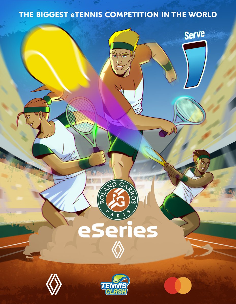 HERE WE ARE! 2026 Roland-Garros eSeries by
<a href="/renault_fr/">Renault France</a> is launching soon! 🎾

Play <a href="/ClashTennis/">TennisClash</a> for a chance to compete in the Final Stage, live from Roland-Garros! 

Open Qualifier 1: March 5–10 

Open Qualifier 2: March 19–24 

Open Qualifier 3: April 2–7