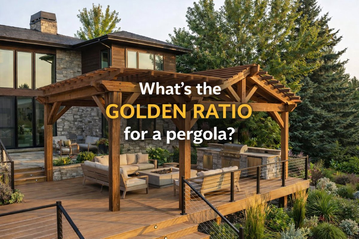 WoodPergolaKits's tweet photo. What’s the GOLDEN RATIO for a pergola?
Honestly, there isn’t one.
It feels right when it fits your home and the space around it.
Too tall feels off. ❌
Too low feels cramped. ❌
A good starting point - Around 8–10 ft high with spacing gives both sun and shade.
#PergolaTips https://t.co/CulwTKXQkC