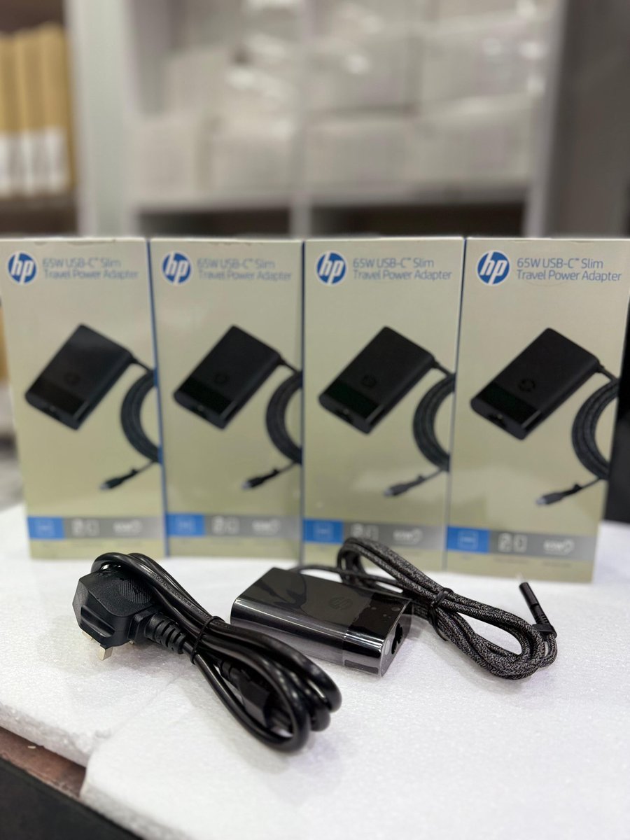⚡🔌 ORIGINAL HP 65W USB-C SLIM TRAVEL POWER ADAPTER 🔌⚡

📦 Brand New | Sealed Pack
💪 Strong Braided Type-C Cable
⚡ 65W Super Fast Charging
🧳 Slim &amp; Travel Friendly
🎁 FREE Flower Cable Inside!

💰💰 ONLY KSH 4,500/= 💰💰