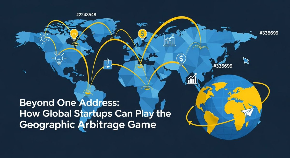 Clevver_io's tweet photo. **Beyond One Address: How Global Startups Can Play the Geographic Arbitrage Game**
- Discover new ideas! Our latest blog post just went live. 💡

Read the full post and let us know what you think: https://t.co/sPFWsy3zbR

#FormationService #Clevver #BlogUpdate https://t.co/y4jP0j9r3R