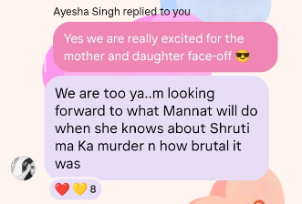 #Mannat 

A small update from the queen herself😎We are all seated