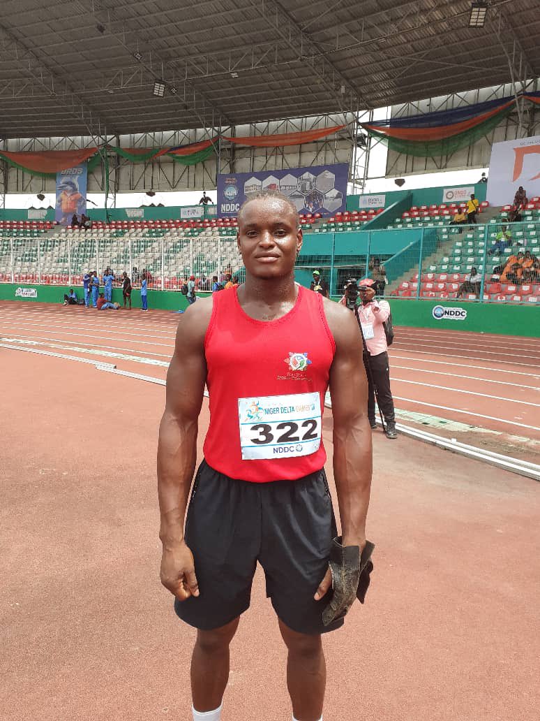 NDDCOnline's tweet image. Gold Alert! Emmanuel Chakamumudu has won gold for Team Edo in the men’s Hammer event, with a commanding throw of 41.57 m.

NDDC… Making a Difference.

#TellingOurStory
#Beyond25
#MakingADifference
#Transition2Transformation