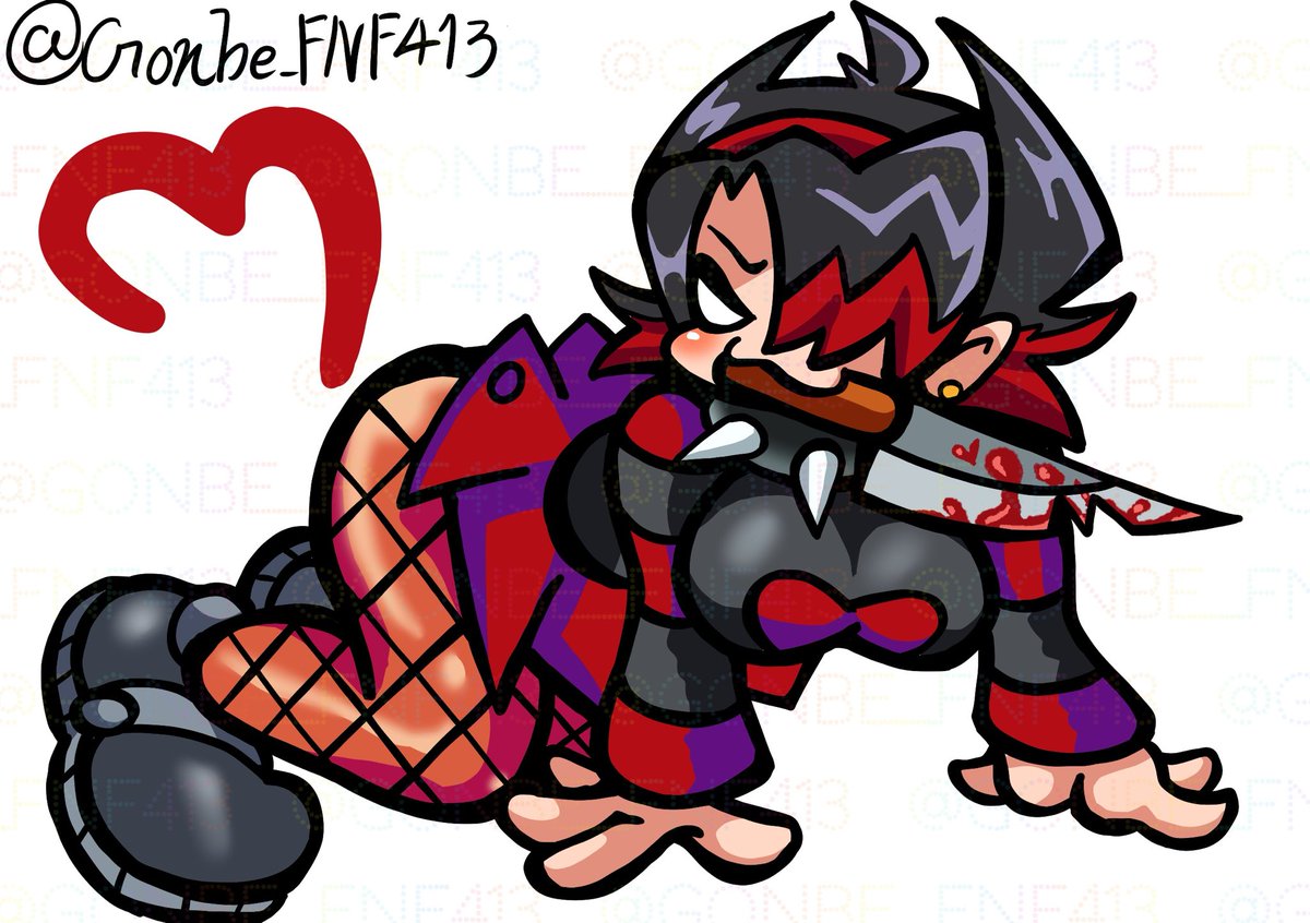 Gonbe_FNF413's tweet image. lovely kitty
#FNFDsides #fnfnene