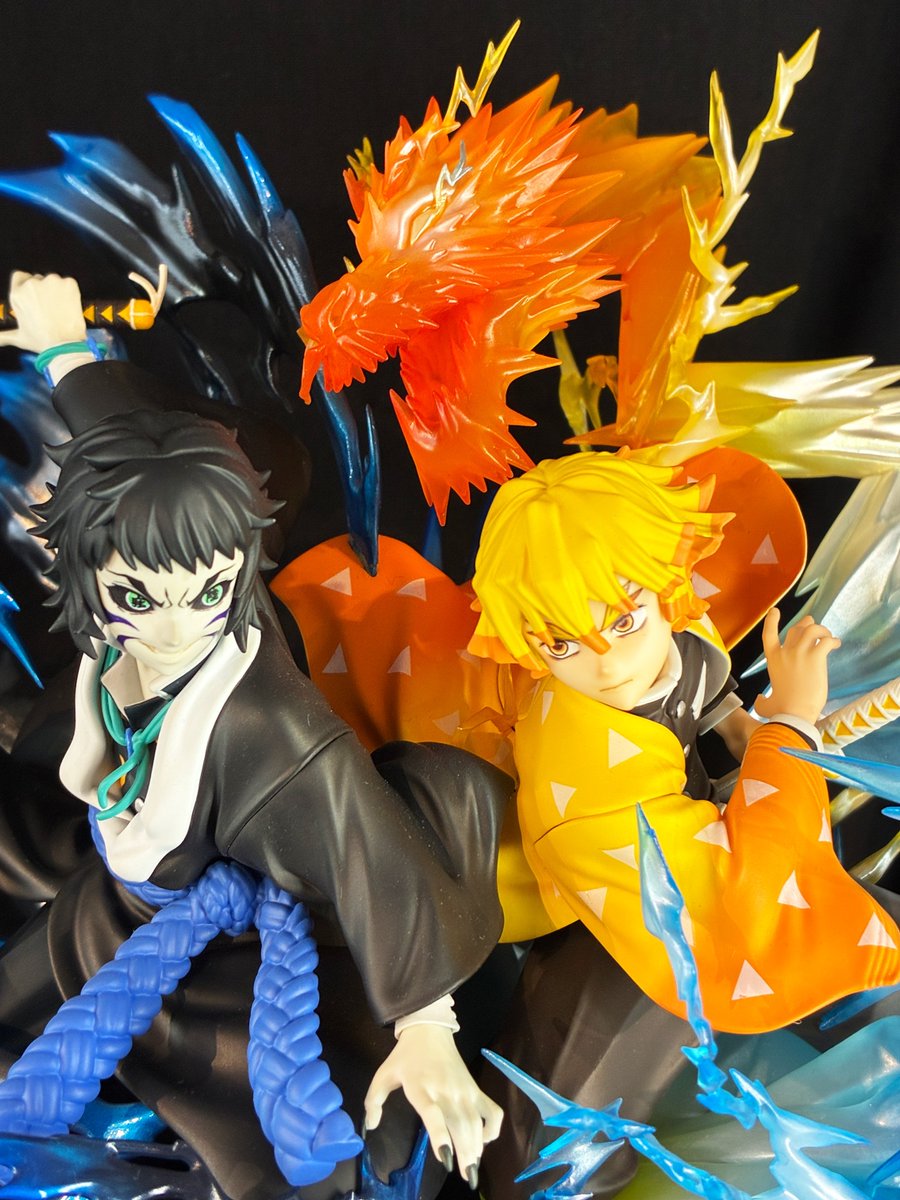 ◤もうすぐ締切‼️◢ 鬼滅の刃 我妻善逸＆獪岳 ノンスケールフィギュア