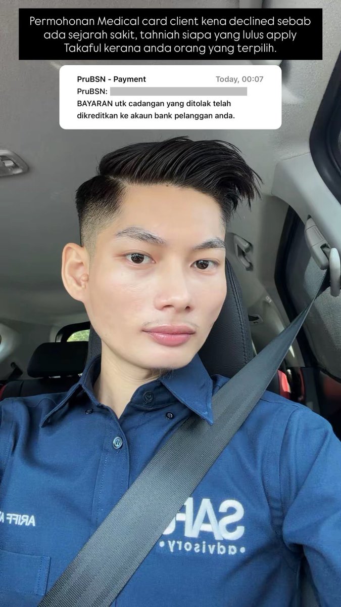 ariff_azly's tweet photo. “Bayar tinggi macam mana pun kerana syarat nak buat permohonan Takaful adalah sihat, sebab Medical Card bukan untuk dibeli. https://t.co/arxFgWUbVu