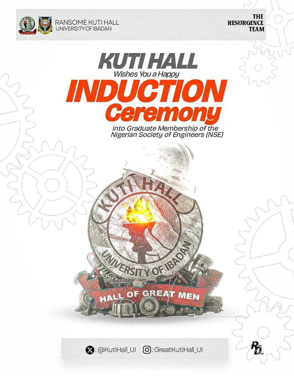 Happy Induction, Greatest Kutites🛠️🎓

The Executive Council of Ransome-Kuti Hall heartily congratulates the 2024/2025 graduating set of the Faculty of Engineering and Technology on their Induction into Graduate Membership of the Nigerian Society of Engineers.