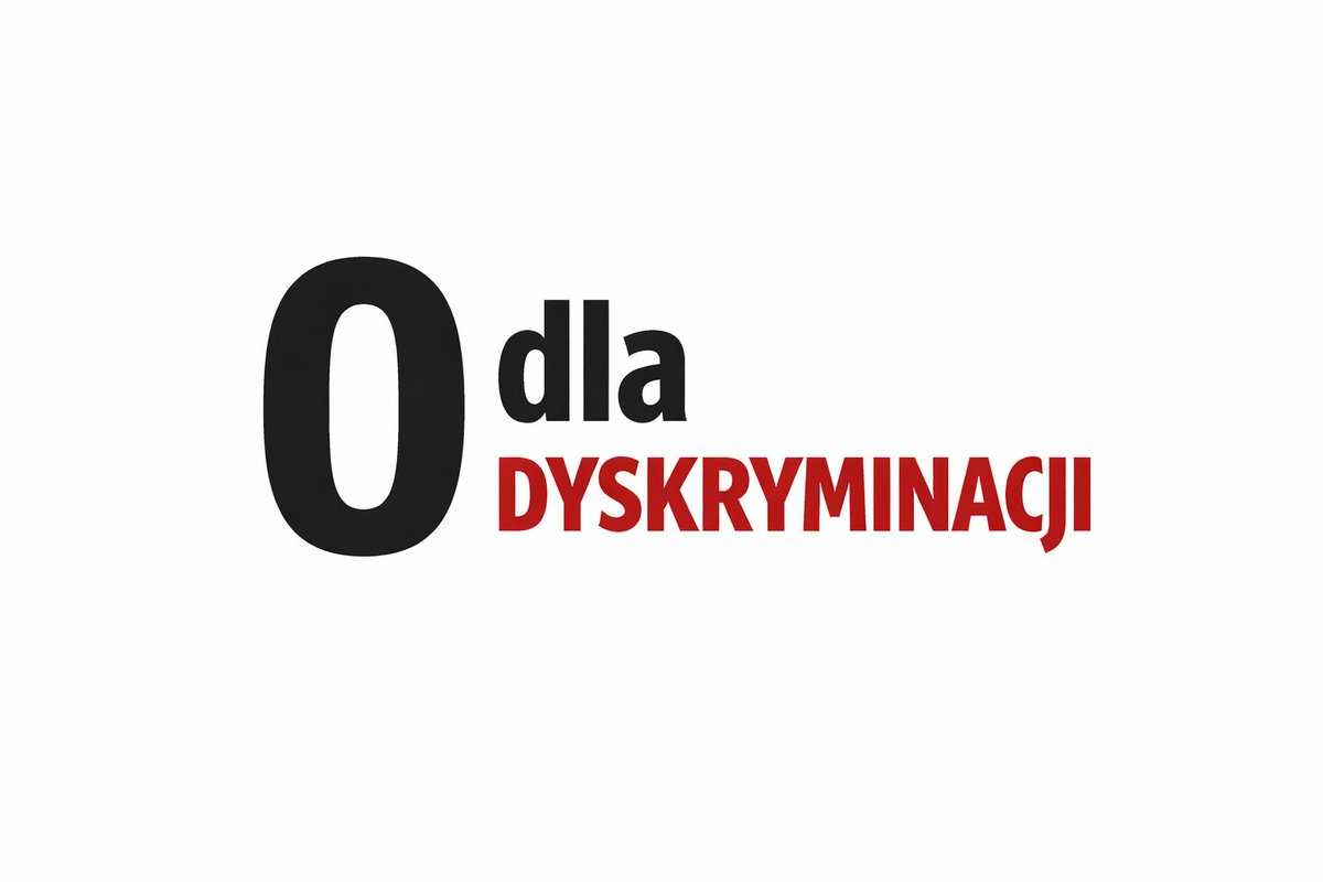 Dzisiaj obchodzimy Dzień Bez Dyskryminacji - Zero dla Dyskryminacji. 
Dyskryminacja to nie „kontrowersja”... to łamanie praw człowieka. 
Trzeba ją ucinać w zarodku: w języku, w procedurach, w decyzjach i w komentarzach. 
Nie tłumacz... Nie wygładzaj... Reaguj...
Sprzeciw to nasz