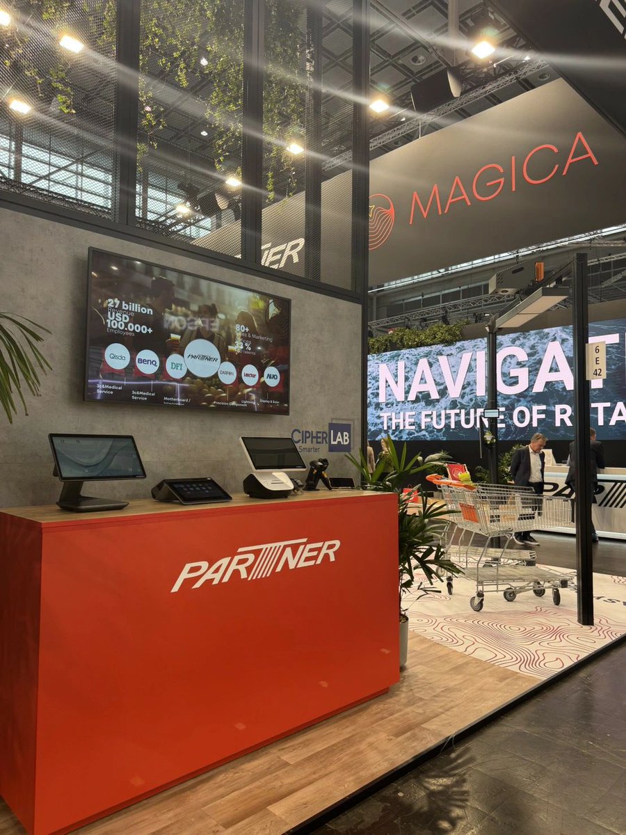PartnerTechME_1's tweet photo. Well done to Partner Tech Europe on a fantastic presence at EuroShop – The World´s No. 1 Retail Trade Fair in Düsseldorf 👏  showcasing the strength of Partner Tech’s innovation in POS and AI-powered self-checkout.

#PartnerTech #EuroShop2026 #RetailTechnology #GlobalTeam https://t.co/X4IMXg80do