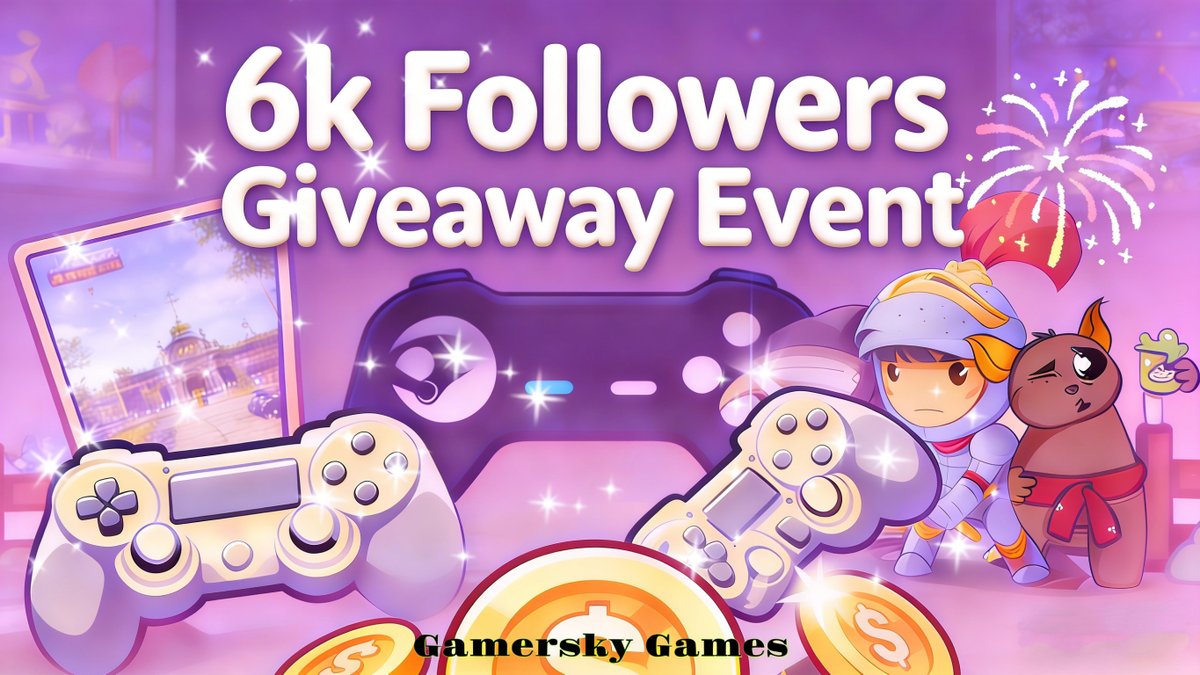 Gsky_Giveaway's tweet photo. 🔥6K followers unlocked!🔥

More massive giveaway about to begin — ready to join? 🎮✨

✅Follow @Gsky_Giveaway 
✅Repost + Like

⏰Ends Feb.28🏆$10 × 2 WINNERS

Win a fund for an upcoming masterpiece! 
Which game is launching on Feb 27?🧐

#Giveaway #NewYearFun #GamerskyGames https://t.co/BykIA5urxX