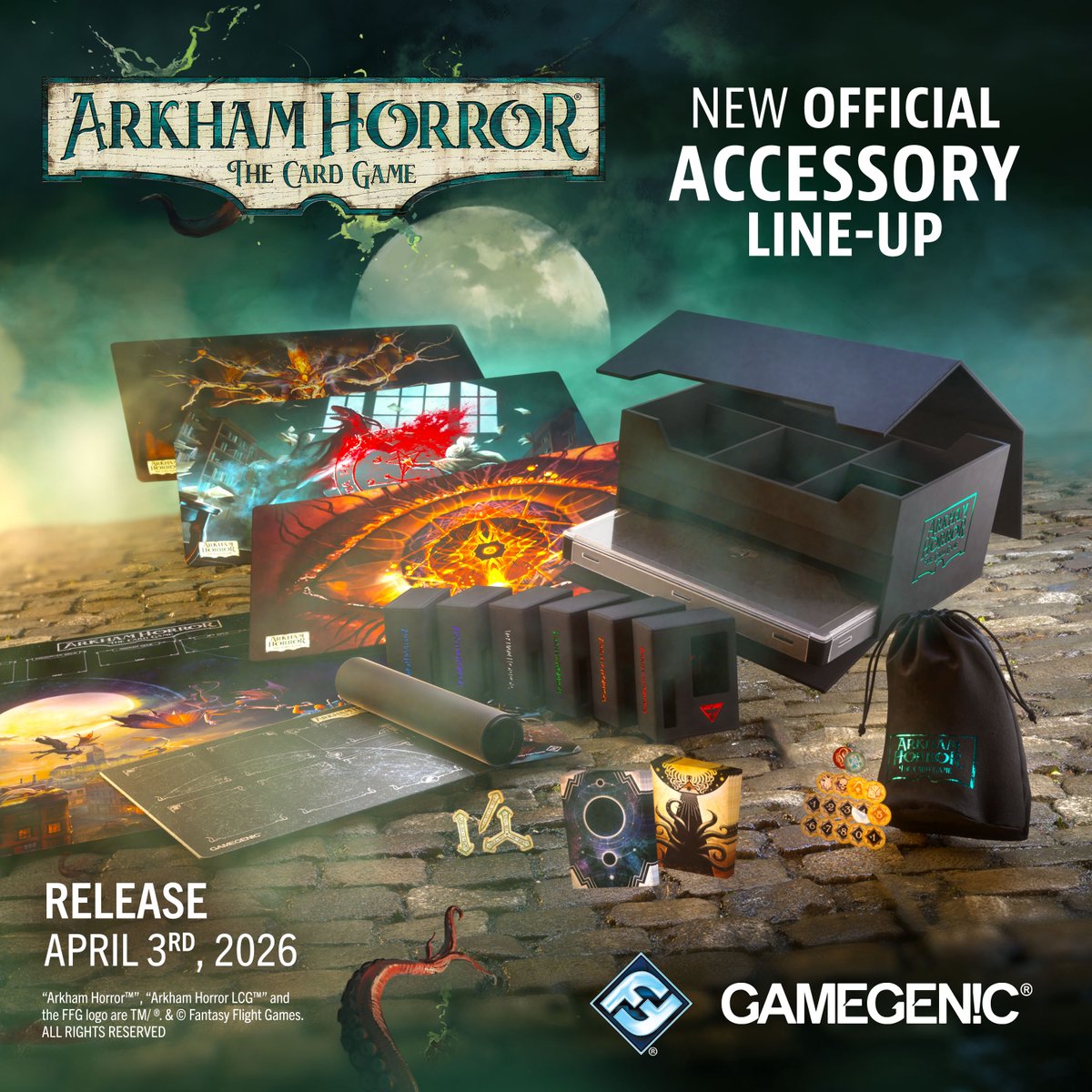 Are you ready to dive back into the thrills of Arkham Horror: The Card Game? Our brand-new accessory line-up will be released in April, and will bring your gaming experience to a whole new level! 😍🙌
ℹ️Release: 3 April 2026
#gamegenic #arkhamhorror #ahtcg