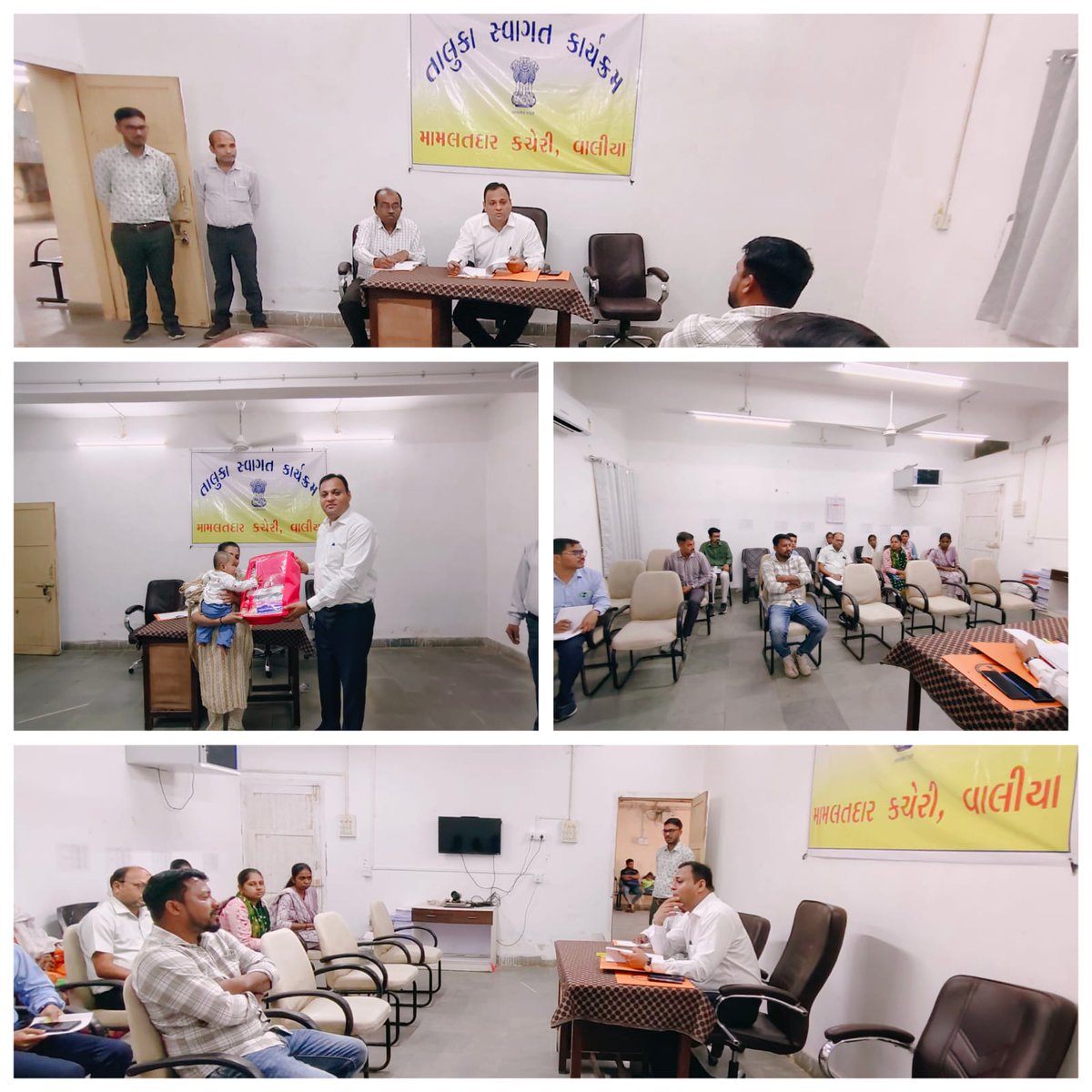 MamValia's tweet photo. આજ રોજ મામ.કચેરી વાલીયા ખાતે માન.કલેકટરશ્રના અધ્યક્ષ સ્થાને તાલુકા સ્વાગત કાર્યક્રમ યોજાયો.જેમાં અરજદારશ્રીઓના મુદ્દા ઘ્યાને લઇ સંબંઘિત કચેરીને અરજીઓનો નિકાલ કરવાસુચના આપવામાં આવી તથા વ્હાલી દીકરી યોજનાના લાભાર્થીને કીટ વિતરણ કરવામાં આવ્યું.
@CMOGuj @CollectorBharch @SDMJhagadia https://t.co/BsgM5XmRrY