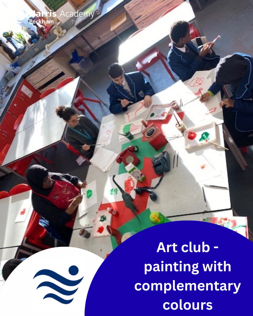 PeckhamAcademy's tweet image. 🎨 Art Club: Complementary Colours

Students explored how complementary colour pairs can enhance contrast and bring energy to a painting. #Art #Painting #Enrichment #ProudToBePeckham