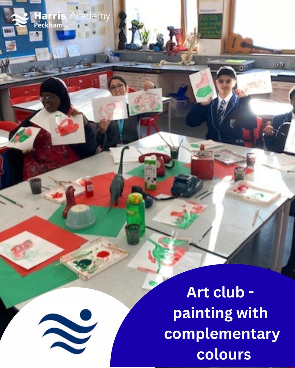 PeckhamAcademy's tweet image. 🎨 Art Club: Complementary Colours

Students explored how complementary colour pairs can enhance contrast and bring energy to a painting. #Art #Painting #Enrichment #ProudToBePeckham