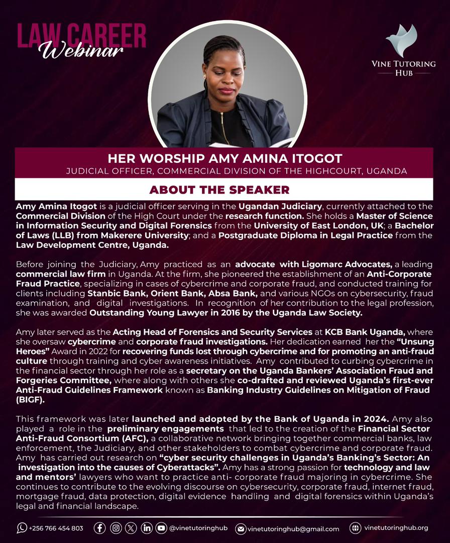 itogot's tweet photo. LAW CAREER WEBINAR 2026

Are you a law student or lawyer trying to figure out your niche in the Legal career. Please register for the webinar tomorrow. 

https://t.co/8BSPqaAJLE https://t.co/Ykvx06NJPf