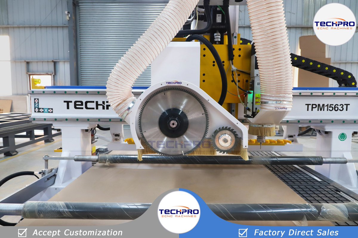 DanyTechpro's tweet photo. 1500*6300mm Nesting ATC CNC machine with double blade saw for hot sale 

☎Contact Information: 
Email: export02@techprocnc.com
WhatsApp: 0086-13573183466
Website: https://t.co/Xe5z3oAHsP

#CNCRouter #woodworking #ATCCNC #Sawbladehead #pressroller https://t.co/ct0el0CHKA