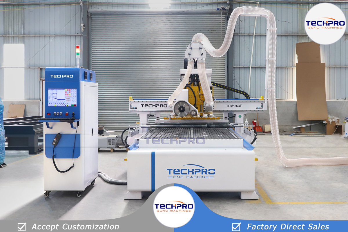 DanyTechpro's tweet photo. 1500*6300mm Nesting ATC CNC machine with double blade saw for hot sale 

☎Contact Information: 
Email: export02@techprocnc.com
WhatsApp: 0086-13573183466
Website: https://t.co/Xe5z3oAHsP

#CNCRouter #woodworking #ATCCNC #Sawbladehead #pressroller https://t.co/ct0el0CHKA