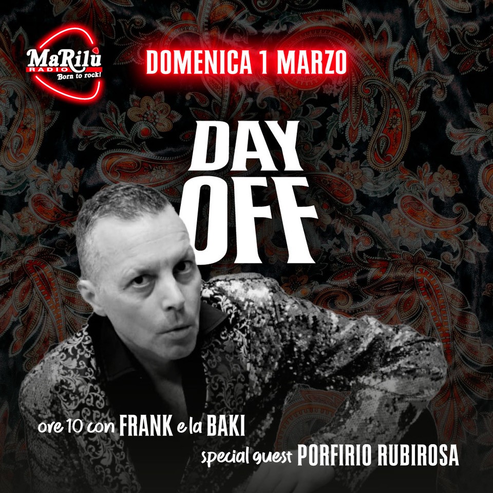 #porfiriorubirosa in diretta su <a href="/RadioMarilu/">RadioMarilù</a> domenica 1 marzo dalle 10.00 alle 12.00.

#radiomarilu #rock #canzonedautore