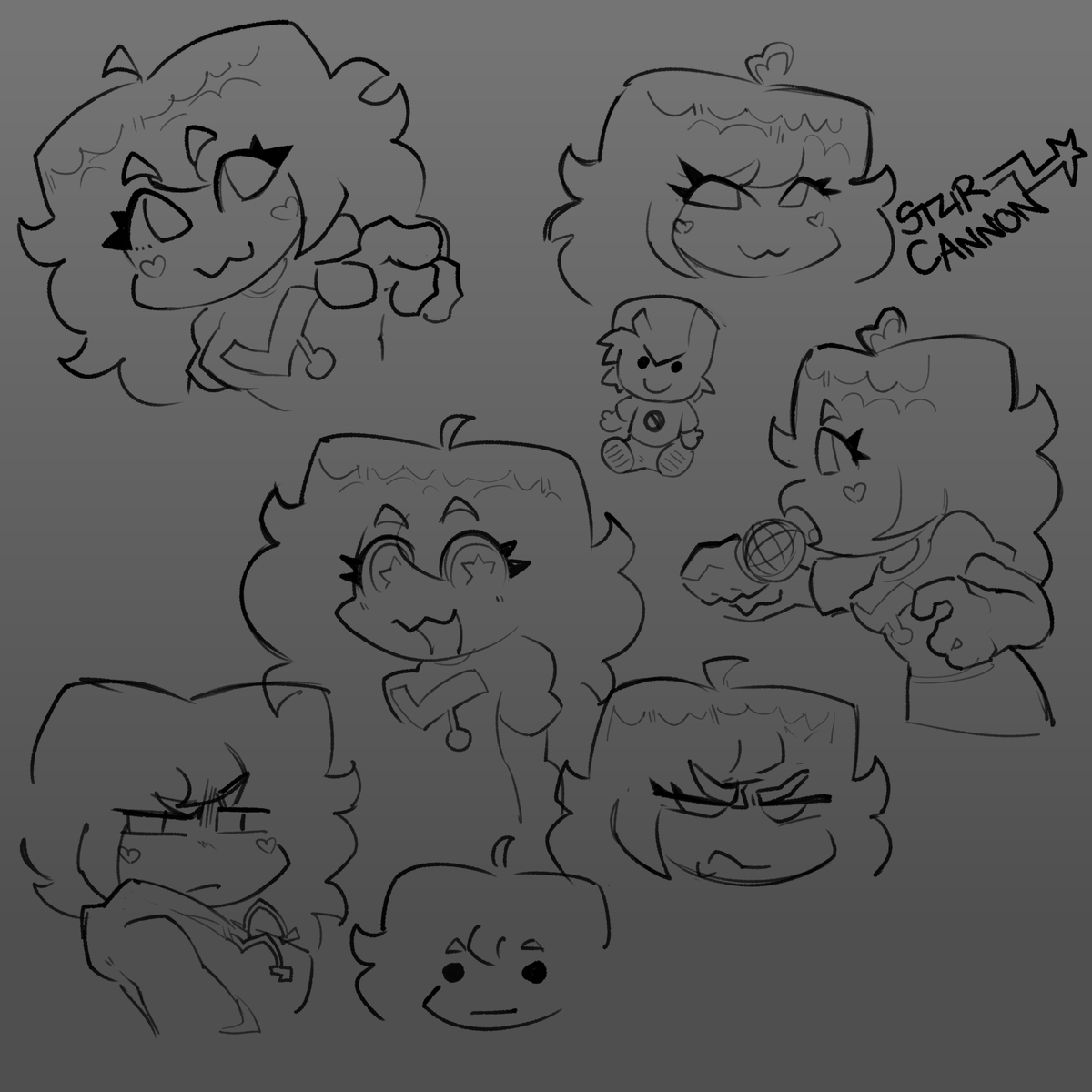 sketches instead of working on the mod