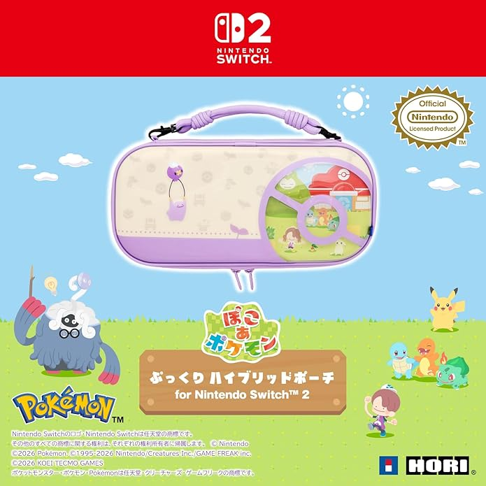 ぽこあポケモン　ぷっくりハイブリッドポーチ　ポケモン図鑑カードケース 2点セット ホリ-Switch2新周辺機器-】[PR] ぽこ あ ポケモン Amazonにて予約開始