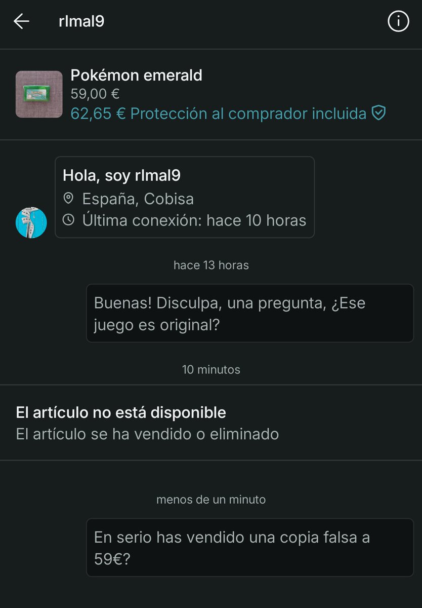 Bueno, como era de esperar... Alguien ha caído... Me dejó en visto y no contestó... Está claro que no me va a contestar...
Pero ojo, q 'las repro' son para jugar...
Aquí queda evidenciado un ejemplo perfecto que explica por qué no deberían existir...
