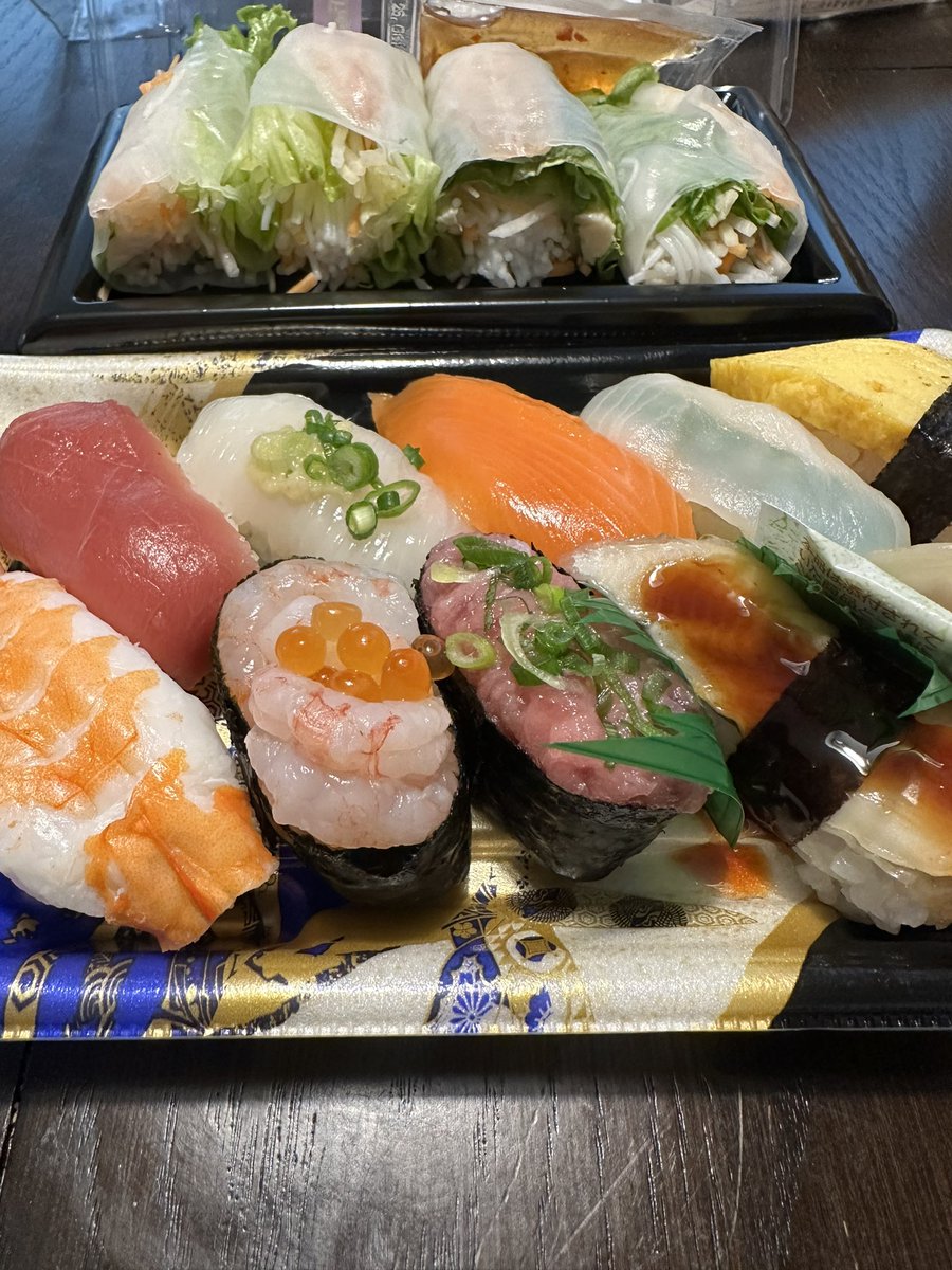 Variety night.  
🍣 ☔️