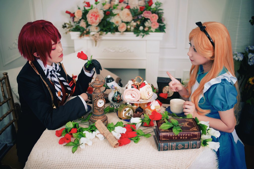 KooriSakamoto's tweet image. Twisted Wonderland 
Alice in Wonderland

リドル: @saros_an 
アリス: Koori

 *捏造注意
 #aliceinwonderland
#twst