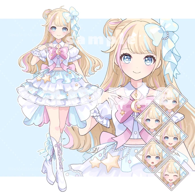 【表情差分5種】キラキラアイドルの女の子 (¥20,500) | SKIMA(スキマ) #SKIMA #opt販売 販売開始いたしました!
