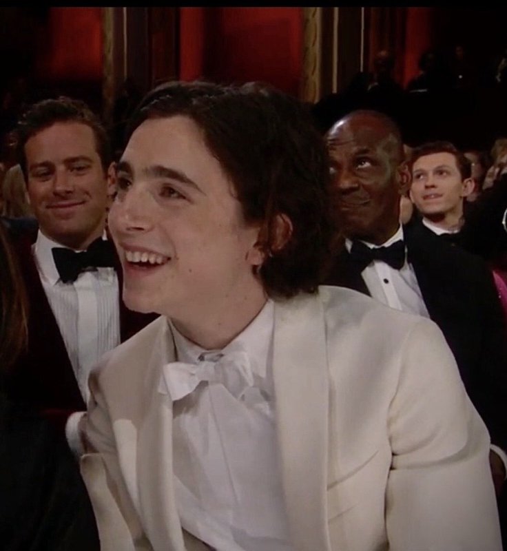 God, the way Armie looks at his Timmy. It's pure love and nothing more. #ArmieHammer #TimothéeChalamet