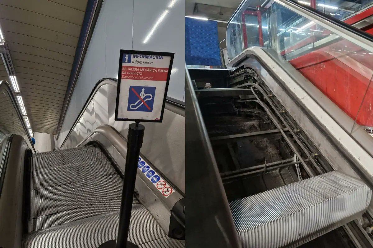 Cehona's tweet image. Infierno en los accesos de Metro de Madrid: 11 de 12 líneas con escaleras y ascensores averiados y discriminación al sur

Línea 3 y Línea 6 en #Usera afectadas
@ComunidadMadrid @IDiazAyuso
@Transportes_CM @jorgerodrigodo
@metro_madrid
@MADRID @AlmeidaPP_

que.es/2026/02/25/acc…