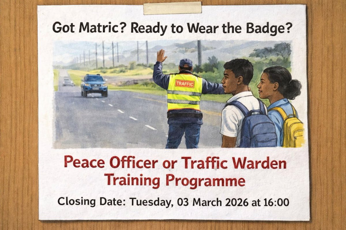 🚔 Got Matric? Ready to Wear the Badge? 

If you have a Grade 12 / Matric Certificate, this is your opportunity to start a career in Law Enforcement. Download the BVM EPWP Application Form for Peace Officer &amp; Traffic Warden Training Programme 2026 and take the first step toward