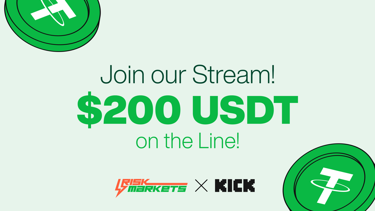 GM GM Risk Takers.

We’re going live at 3PM UTC on our new <a href="/kick/">KICK</a> channel.🥳🥳🥳

During the stream:
The first 20 participants who open a position LIVE with us and hit 200%+ on stream will receive $10 $USDT sent to their smart wallet.
(Up to a $200 prize pool.)

Live action.
Sharp