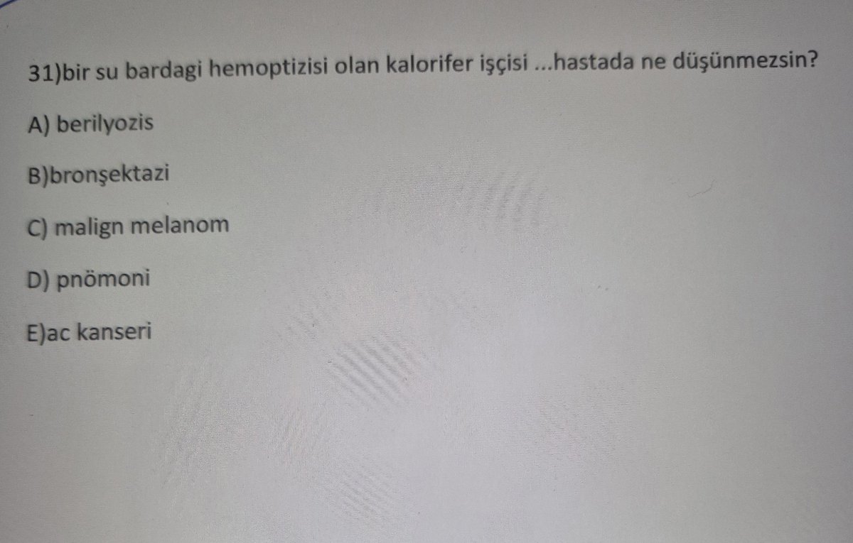 bir subar dagi hemoptizi