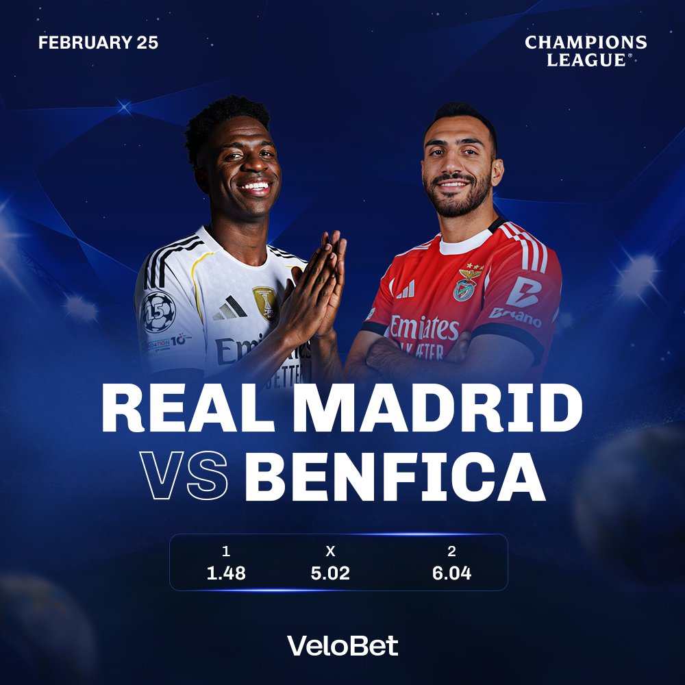 🎁 GIVEAWAY | Real Madrid vs Benfica ⚽🔥

Predict who will win the match! 🏆
Prizes: 🎁 $5 Free Bet + $25 Bonus Balance

HOW TO ENTER:
• Comment REAL MADRID, DRAW or BENFICA
• Like ❤️ and share 🔄

🏆 One random winner from correct answers
⚠️ One comment per user