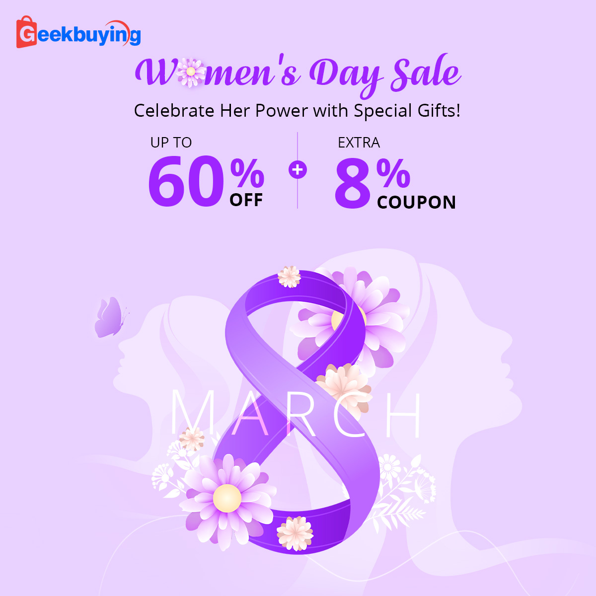 Celebrating independence, innovation, and smart choices this Women’s Day.
Enjoy 8% OFF orders over $100/€100 with code 26WOMEN (max $15/€15).
📅 Feb 25 – Mar 9
🌍 Available globally
🔗 shorturl.at/TnVNJ
#WomensDay2026 #SmartLiving #Geekbuying