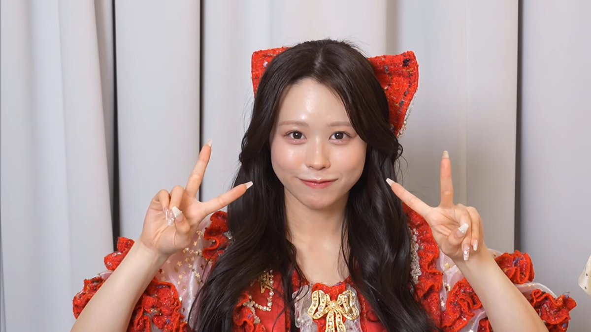 髪の後ろにビッグリボンほんとかわいすぎるあいか姫🎀 お疲れ様Σ>ー