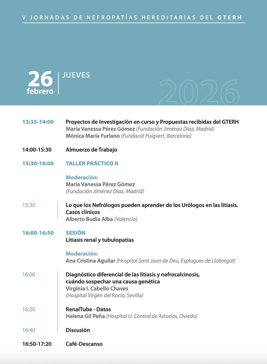 SENefrologia's tweet photo. 🩷 ES HOY | Todo listo para las 🧬 V Jornadas de Nefropatías Hereditarias #GTERH #FormaciónSenefro

🎤Abrimos la jornada con👇
👨‍⚕️👩‍⚕️ @m_furlano · @perezgomezmv · @ManuelLopezMe20 · @PacodelaCerda_ 
🕘 A las 9:30h📍 Hotel Canopy Castellana

⬇️ Programa de hoy:
https://t.co/FWteSavOlI

Gracias a @KyowaKirin_US @SanofiES @Alnylam @amicusrx1 @AlexionPharma @TakedaPharma @Chiesi_es @health_in_code