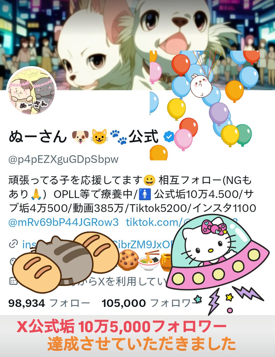 ぬーさん 🐶😺🐾公式 (@p4pEZXguGDpSbpw) / Posts / X