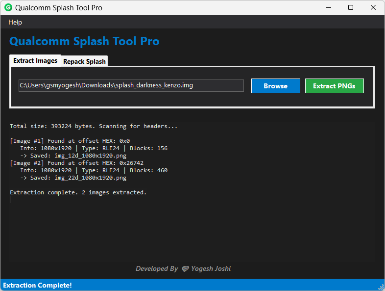 Qualcomm Splash Tool Pro For Change Boot Logo

Tool Link: go.cyberslinks.com/r.php?id=eAlRXw

* Take out original boot images from splash.img
* Let you edit them
* Create a new splash file with your custom image

#Qualcomm #SplashTool #androidtool #freetool #gsmtool