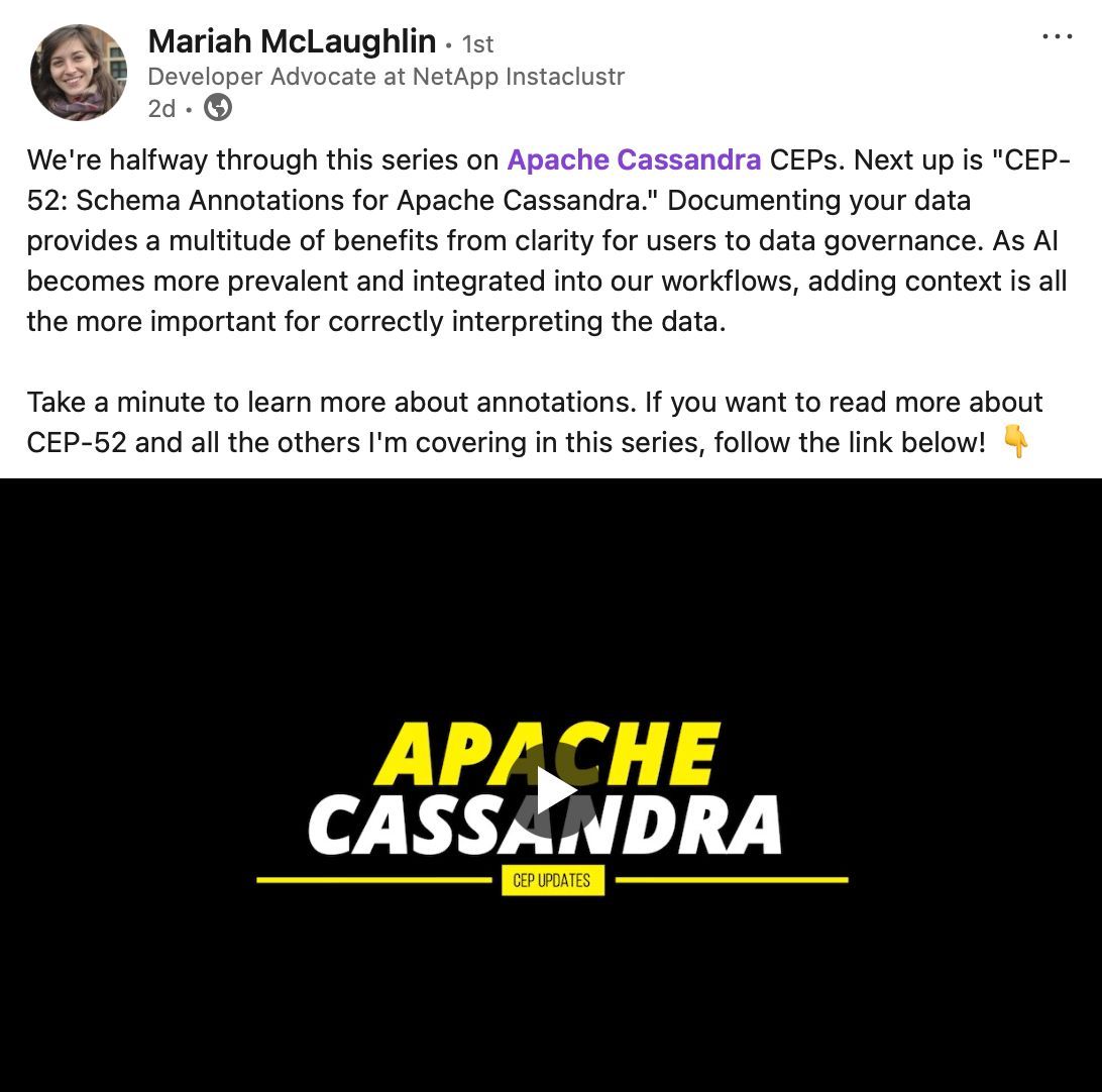 Apache Cassandra tweet media